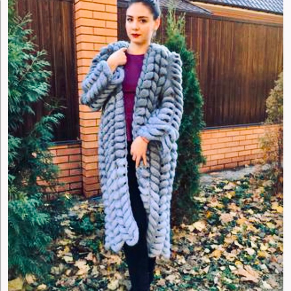 Unique Grey Sweater Cardigan - Picture 3 of 9